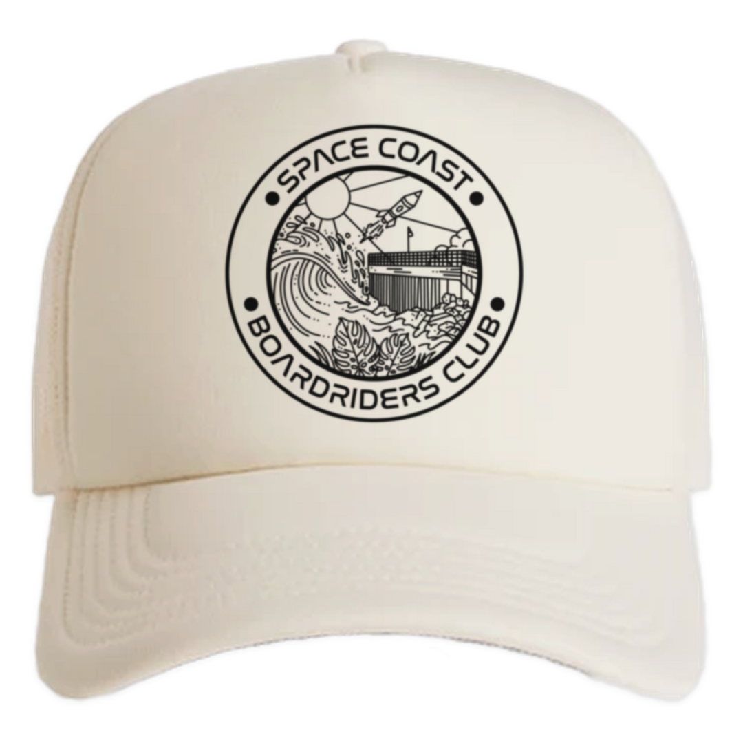 Space Coast Frame Foam Trucker - Off White - front