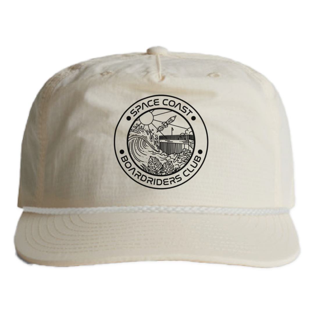 Space Coast Nylon Surf Rope Cap - Off White - front