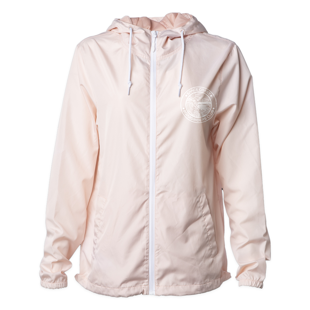 Space Coast Sideline Shell Windbreaker - Light Pink - front
