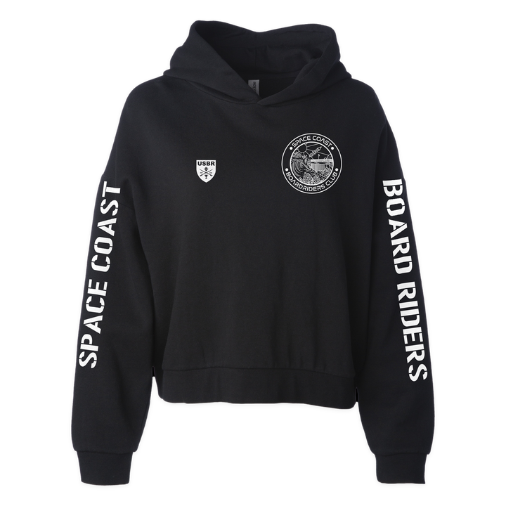 Space Coast Sideline Cropped Hoodie - Black - front