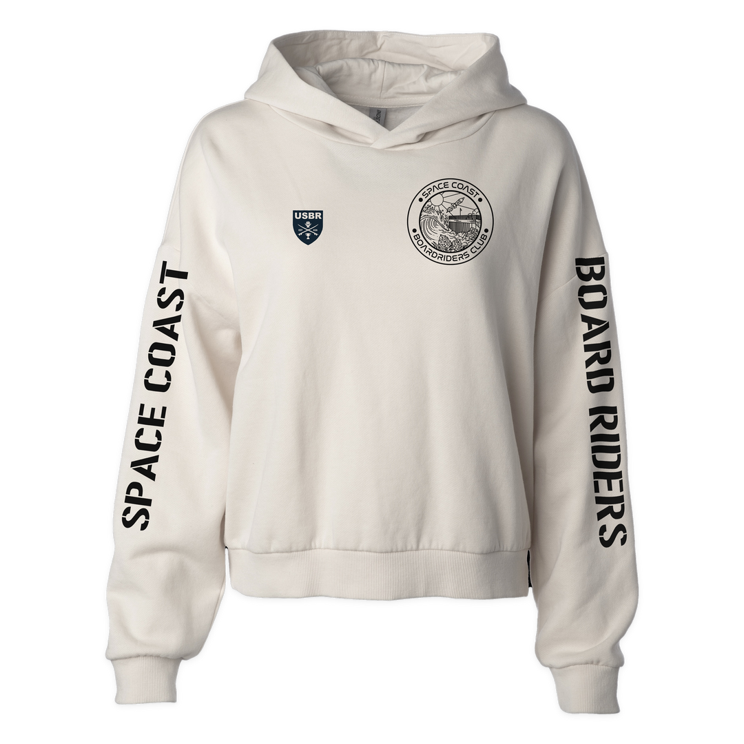 Space Coast Sideline Cropped Hoodie - Bone - front