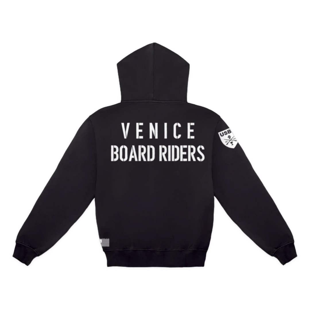 Venice Dawn Patrol Pullover Hoodie - Black - back