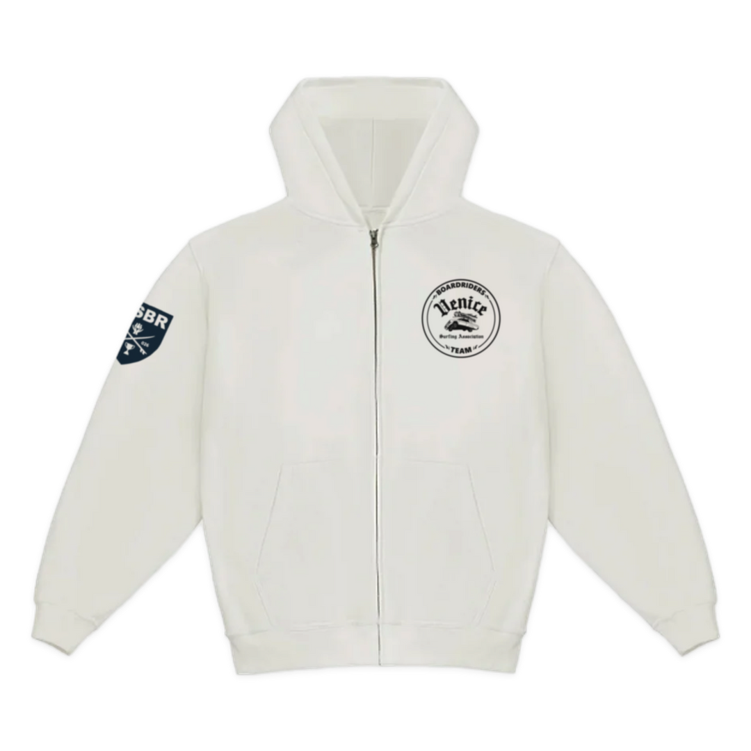 Venice Dawn Patrol Zip Hoodie - White - front