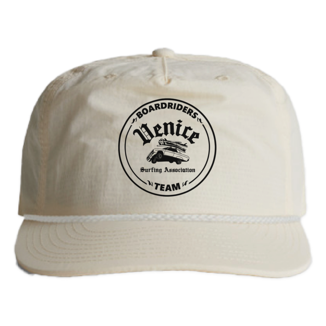 Venice Nylon Surf Rope Cap - Off White - front