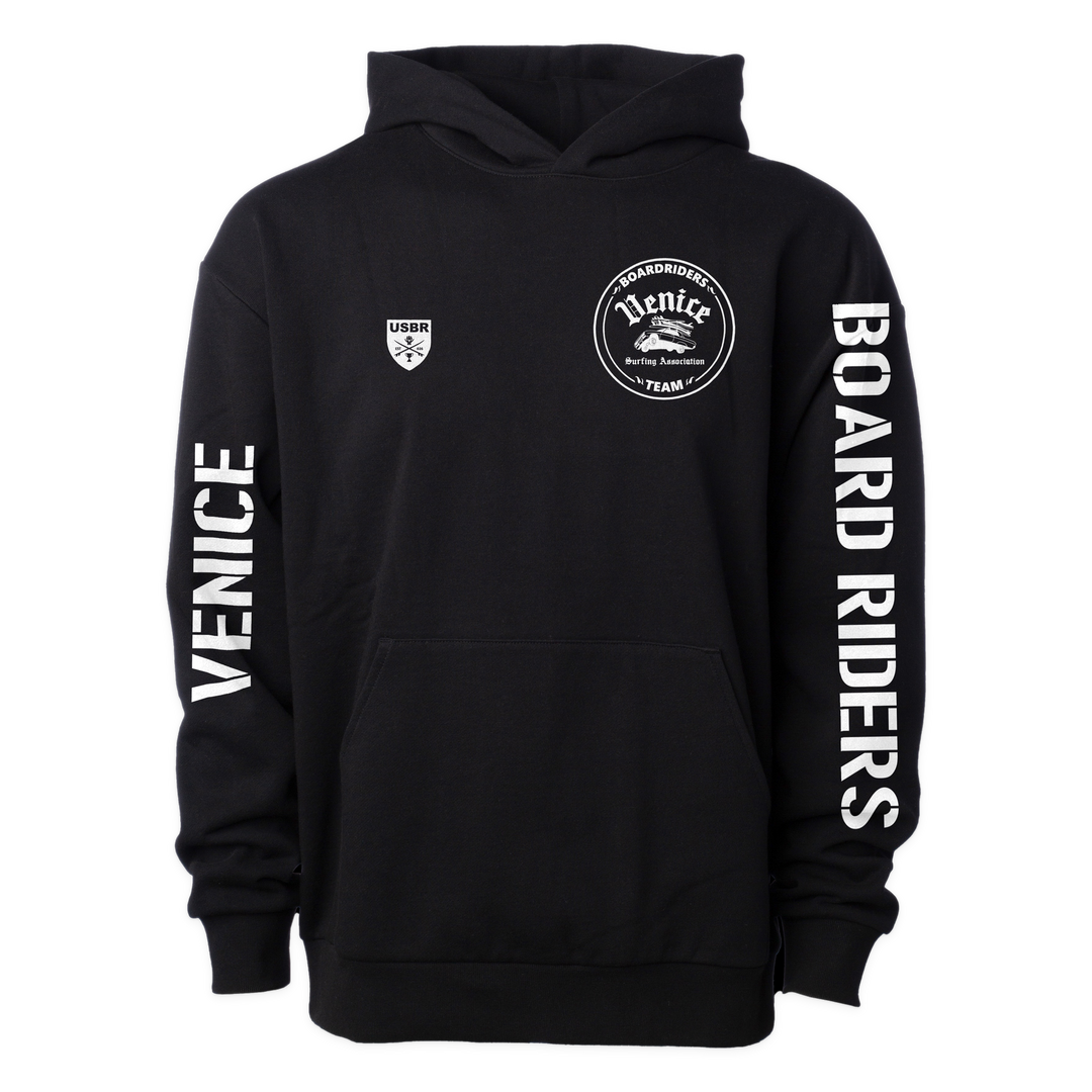 Venice Sideline Pullover Hoodie - Black - front