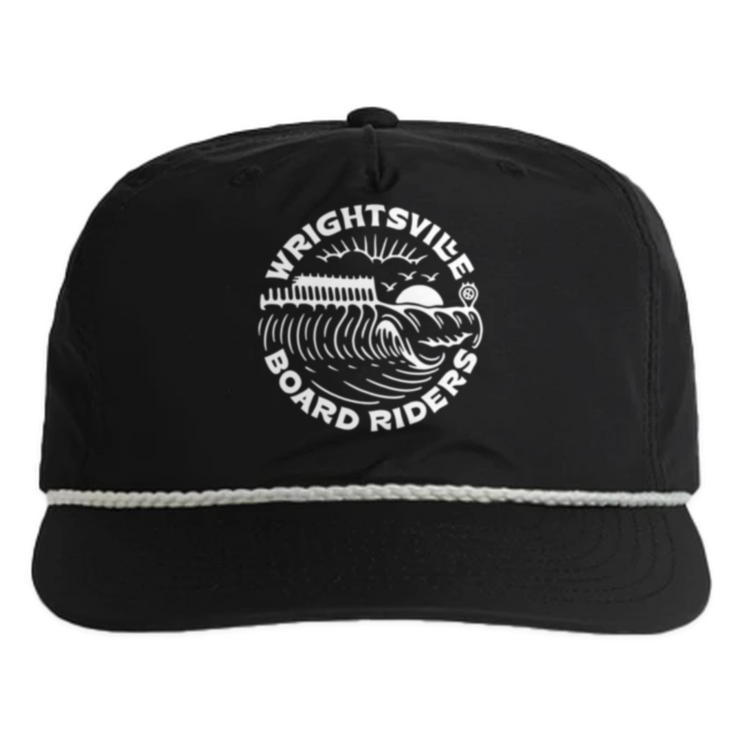 Wrightsville Nylon Surf Rope Cap - Black - front